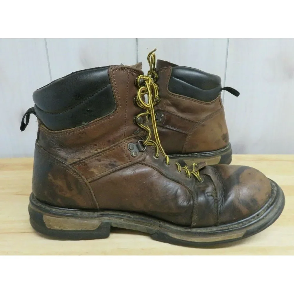 Mens‎ Rocky Ironclad Waterproof Boots 5703 Size 14 W Brown Leather Workwear